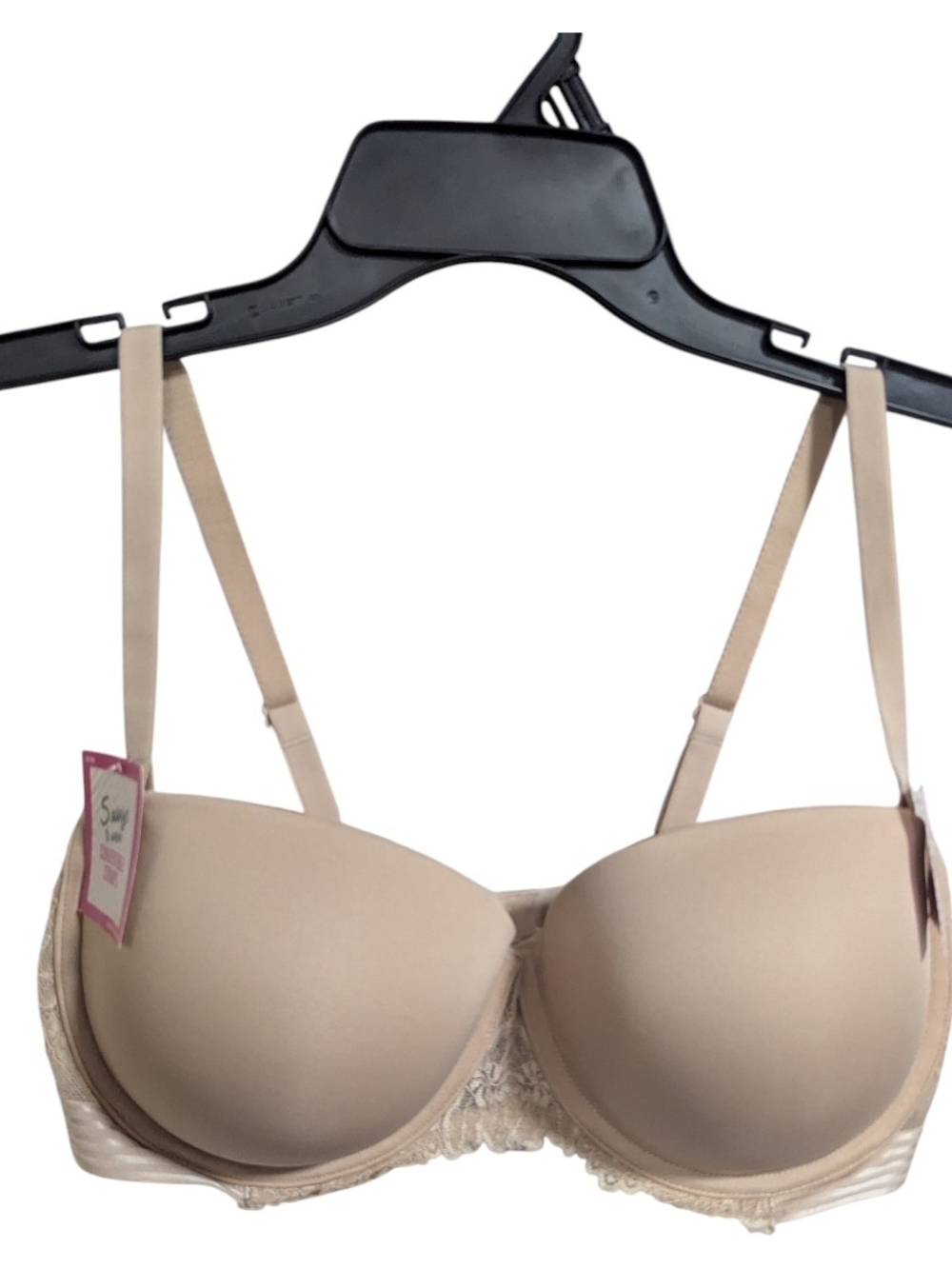 Maidenform convertible Bra 40D Nude Lace Trim Women's Intimates sleepwear W-563